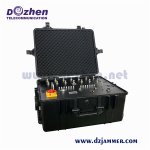 Portable Bomb Mobile phone Signal Jammer 10 Bands RF Bomb VIP Convoy Protection GSM 3G 4G Jammer 500Watt