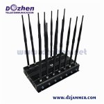  Adjustable 14 Antennas Powerful 3G 4G Phone Blocker &WiFi UHF VHF GPS Lojack Remote Control All Bands Signal Jammer 