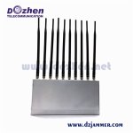 10 Bands Powerful 3G 4G 5G Cell phone UHF VHF WiFi Signal Jammer 24 watt Indoor use