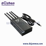 High Power Handheld Portable Cell Phone Jammer-Omnidirectional 4 Antennas 4 watt