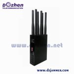 6 Antenna Bluetooth WiFi GPS 3G 4G LTE Handheld Signal Jammer 6 Watt Jammer