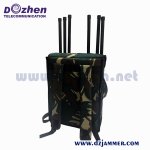 5G High Power 4 Antenna Backpack for VIP Protection 80 Watt Cell Phone Signal Jammer