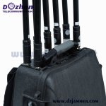 UHF VHF WiFi 3G 4G 5G GPS Cell Phone Signal Jammer 8 bands Omnidirectional antenna Lightweight Backpack Ied 90 Watt