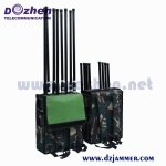 200M High Power VIP Protection Security 8 Bands GPS WIFI Cell Phone Signal Backpack Jammer 720 Watt