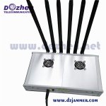 6 Antenna 15W Cell phone 3G LOJACK & RF Jammer (3G,LOJACK,RF315MHz/433MH,GSM,CDMA,DCS,PCS)