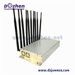 10 Bands Powerful 3G 4G 5G Cell phone UHF VHF WiFi Signal Jammer 24 watt Indoor use