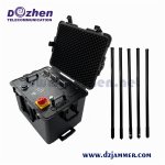 Military Waterproof Outdoor 6 bands 600W High Power WiFi GPS RF Signal Drone Jammer up to 1500m