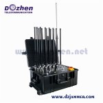 Portable Bomb Mobile phone Signal Jammer 10 Bands RF Bomb VIP Convoy Protection GSM 3G 4G Jammer 500Watt