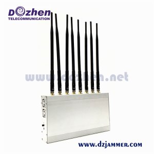 High Power 8 Antennas 4G 5G Mobile phone WiFi Signal Jammer device to jam cell phone signals