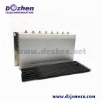 High Power 8 Antennas 16W GPS GSM 3G 4G 5G Mobile phone WiFi Jammer with Cooling Fan