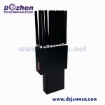 Handheld 18 Bands Omni-Antenna Adjustable All Cell Phone GSM CDMA 3G 4G 5g WiFi GPS VHF UHF Lojack Wireless Signal Jammer