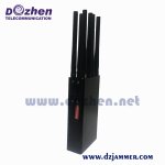 Handheld Jammers 8 Antenna 8W Handheld 3G 4G GPS UHE VHF Mobile Phone Signal Jammer