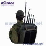 UHF VHF WiFi 3G 4G 5G GPS Cell Phone Signal Jammer 8 bands Omnidirectional antenna Lightweight Backpack Ied 90 Watt