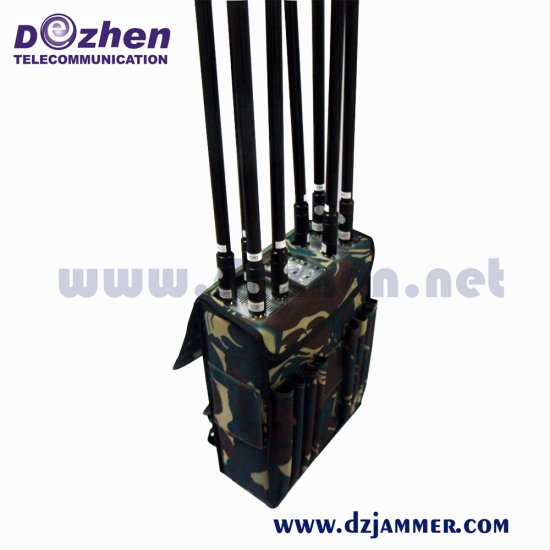 Durable 80W High Power RF Signal Backpack Jammer GSM 3G 4G Cell 6 bands Omnidirectional antenna - Click Image to Close