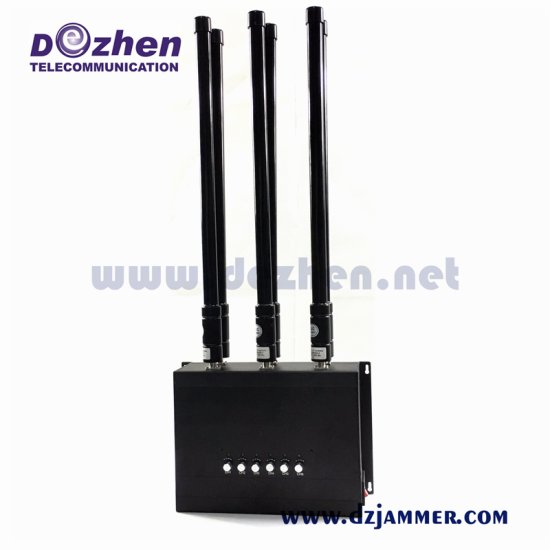 High Power 6 Bands Adjustable  GPS 5G All Cell Phone Signal Jammer