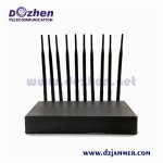 10 bands GSM CDMA 3G 4G 5G cell Phone WIFI GPS Lojack Signal Jammer Omni-directiona antenna