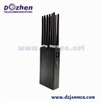 12-band Handheld Jammer 12 Watt GSM DCS Rebolabile 3G 4G WIFI GPS Satellite car remotes 315-433-868 Mhz