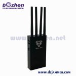 High Power Handheld Portable Cell Phone Jammer-Omnidirectional 4 Antennas 4 watt