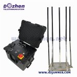 Drone Signal Jammer 350W Waterproof Fan Cooled Rack Enclosure With Casters Durable