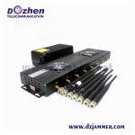 GSM 3G 4G Cell Phone Jammer GPS WiFi Lojack Signal Jammer up to 50 meters 8 bands