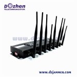 GSM 3G 4G Cell Phone Jammer GPS WiFi Lojack Signal Jammer up to 50 meters 8 bands