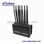 12 Band 135-2600MHz 42W GSM CDMA 3G 4G Wi-Fi Lojack VHF UHF Radio All Bands Desktop Jammer