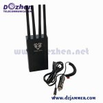 High Power Handheld Portable Cell Phone Jammer-Omnidirectional 4 Antennas 4 watt