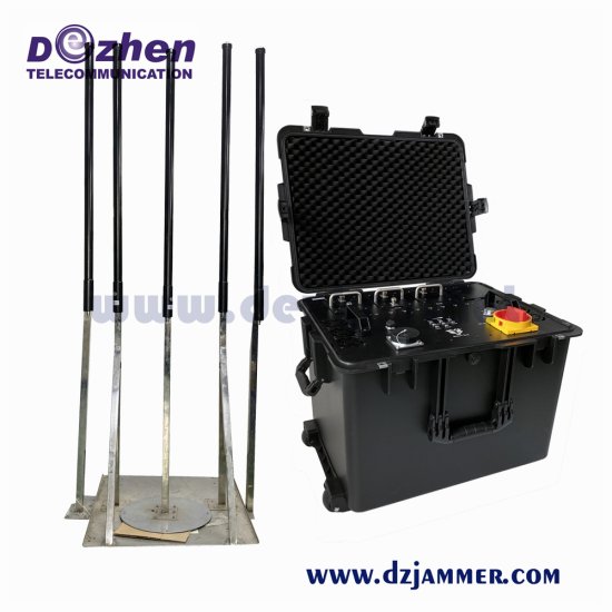 8 Bands Jamming Range 1000-3000+ Meters 5.8GHz / 2.4GHz ,GPS Jammer Drone jammer Max 185W - Click Image to Close