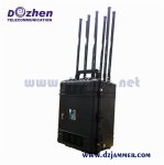 GPS WiFi 2.4G 250W 8 Bands Portable Signal Jammer With Power Sup