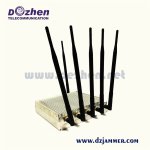 6 Antenna Cell Phone GPS WiFi Jammer +Remote Control