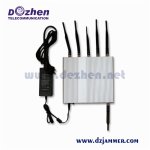 6 Antenna Cell Phone GPS WiFi Jammer +Remote Control