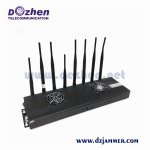 GSM 3G 4G Cell Phone Jammer GPS WiFi Lojack Signal Jammer up to 50 meters 8 bands