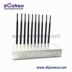 10 Bands Powerful 3G 4G 5G Cell phone UHF VHF WiFi Signal Jammer 24 watt Indoor use