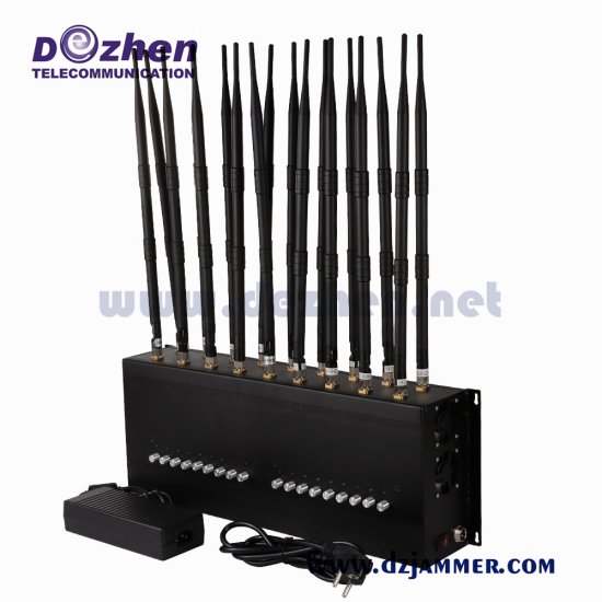 Powerful Multi Band 18 Antennas GPS WiFi 3G 4G 5g GSM RF Bluetooth Car Remote Lojack Cell Phone Signal Jammer - Click Image to Close