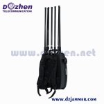 AC 100-240V Uav 5 Bands 102W Backpack Signal Jammer