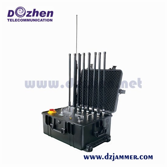 Mobile Phone 700W  Portable Signal Jammer Multi - Band Walky - Talky Output Power Selectable 14 Bands