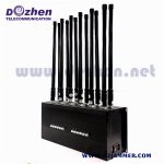  Jamming Rang 50m High Power Indoor GSM 3G 4G 5g Phone Jammer 10 BANDS WiFi GPS Lojack UHF VHF Signal Jammer