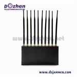 10 bands GSM CDMA 3G 4G 5G cell Phone WIFI GPS Lojack Signal Jammer Omni-directiona antenna