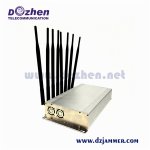 High Power 8 Antennas 4G 5G Mobile phone WiFi Signal Jammer device to jam cell phone signals