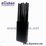 Handheld 8 Bands 8.0W Signal Jammer, Wi-Fi Lojack 3G 4G GPS JAMMER