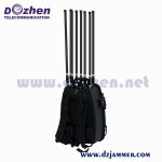 AC 100-240V Uav 5 Bands 102W Backpack Signal Jammer