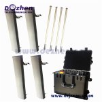 20MHz- 2500MHz Portable Signal Jammer 10 Bands Waterproof Outdoor Jamming Range 1000m