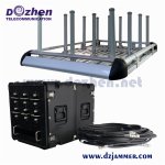 20 - 3600MHz Portable Military Vehicle Bomb Jammer 11 Bands DDS High Power Cell Phone SIgnal Jammer 600 Watt