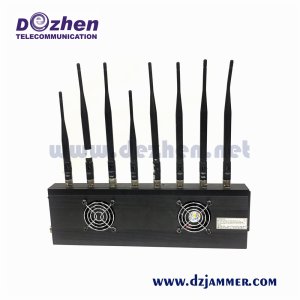 GSM 3G 4G Cell Phone Jammer GPS WiFi Lojack Signal Jammer up to 50 meters 8 bands
