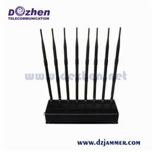  High Power GSM 3G 4G 5G Cell Phone Jammer 8 bands UHF VHF WiFi Jammer