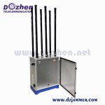 High Power Mobile Jammer Outdoor Waterproof GPS 4G 6 Output Channels 500M Range customized