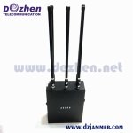 5 Bands GPS WiFi5.8g 433MHz Drone Signal Jammer VIP Protection Backpack Jammer 90 Watt