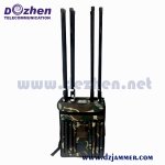 WIFI 5.8G 4G CDMA GPS Cell Phone Signal Jammer 8 bands antenna VIP Protection Backpack Jammer 720 Watt