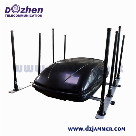 Waterproof GSM WIFI CDMA 500m 400 Watt Vehicle Bomb Jammer 8 bands antenna - Click Image to Close