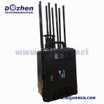 GPS WiFi 2.4G 250W 8 Bands Portable Signal Jammer With Power Sup